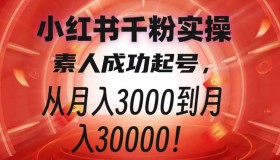 小红书推广引流教程 -小红书千粉实操课 小红书推广引流教程 -小红书千粉实操课